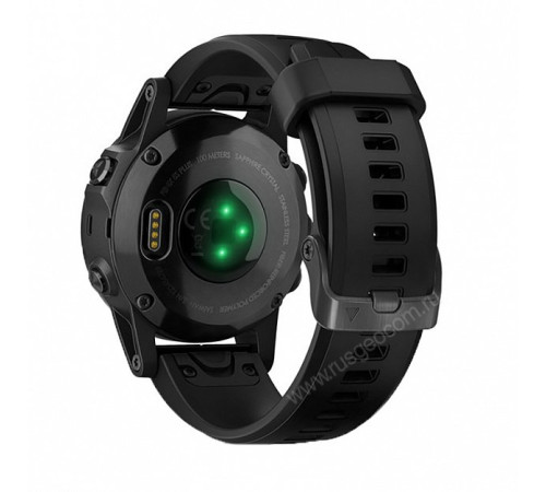GPS-часы Garmin Fenix 5S PLUS Sapphire черные с черным ремешком