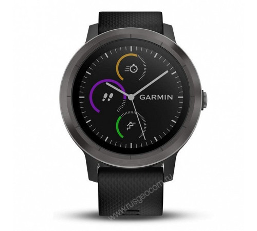 Смарт-часы Garmin Vivoactive 3 с функцией GARMIN PAY, черные с черным ремешком