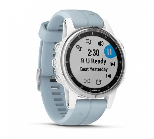 Смарт-часы Garmin Fenix 5SPlus,Glass,Wht w/Sea FoamBnd