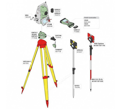 Тахеометр Leica TS09 RUS R500 5"