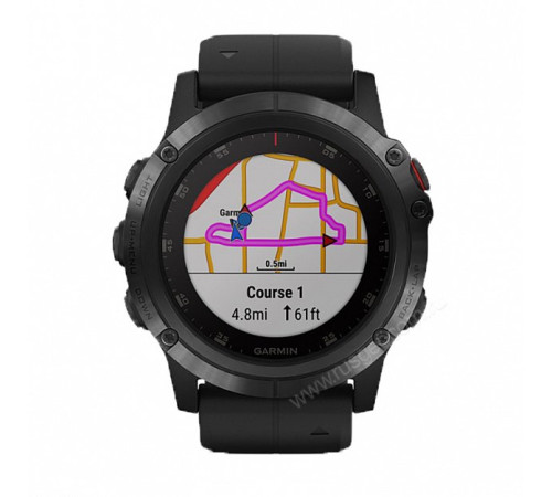 GPS-часы Garmin Fenix 5X PLUS Sapphire черные с черным ремешком