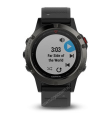 Часы с GPS Garmin Fenix 5 Sapphire с черным ремешком и HRM