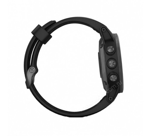 GPS-часы Garmin Fenix 5S PLUS Sapphire черные с черным ремешком