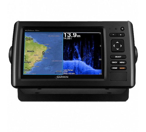 Картплоттер с эхолотом Garmin Echomap 72dv/cv CHIRP с датчиком