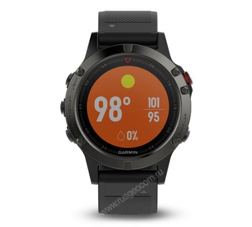 Часы с GPS Garmin Fenix 5 Sapphire с черным ремешком и HRM