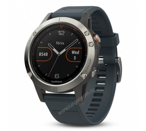 Часы с GPS Garmin Fenix 5 с синим ремешком