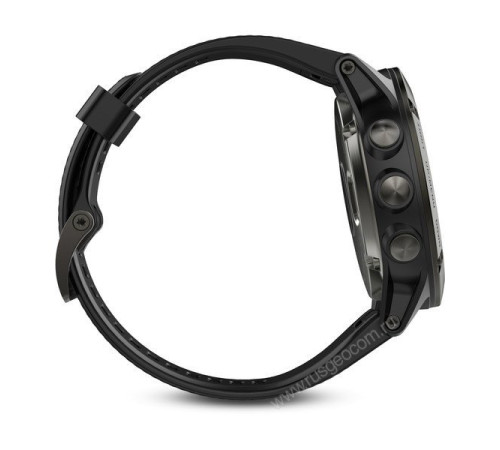 Часы с GPS Garmin Fenix 5S Sapphire серые с черным ремешком