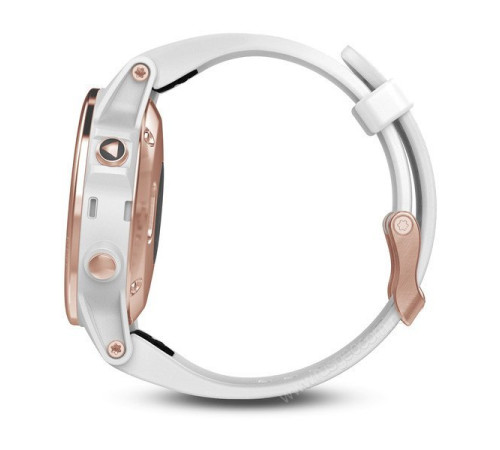 Часы с GPS Garmin Fenix 5S Sapphire розовое золото с белым браслетом