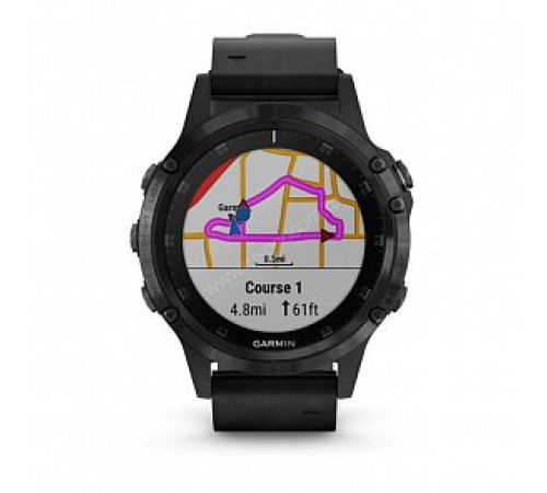 Смарт-часы Garmin Fenix 5 Plus Sapphire Black with Black Leather