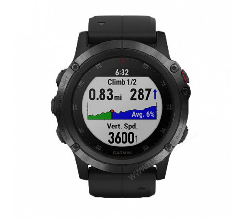 GPS-часы Garmin Fenix 5X PLUS Sapphire черные с черным ремешком
