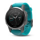 Часы с GPS Garmin Fenix 5S серебристые с бирюзовым ремешком