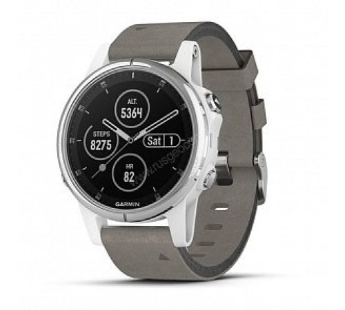Смарт-часы Garmin Fenix 5S Plus Sapphire White with Suede Band