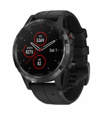 GPS-часы Garmin Fenix 5 PLUS Sapphire черные с черным ремешком