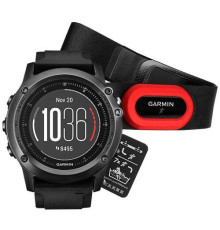 Навигатор-часы Garmin Fenix 3 Sapphire HR с черным ремешком HRM-Run
