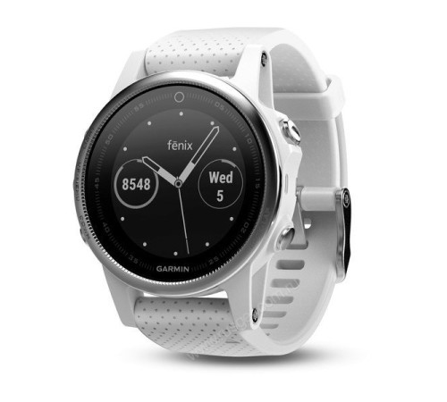 Часы с GPS Garmin Fenix 5S белые с белым ремешком