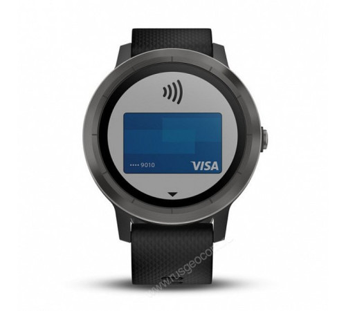Смарт-часы Garmin Vivoactive 3 с функцией GARMIN PAY, черные с черным ремешком
