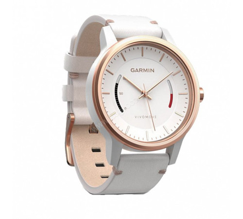 Смарт-часы Garmin Vivomove Classic, розово-золотистые, кожаный ремешок