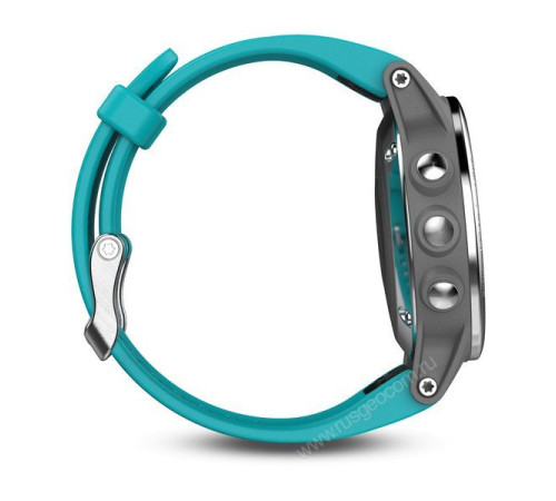 Часы с GPS Garmin Fenix 5S серебристые с бирюзовым ремешком