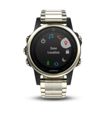 Часы с GPS Garmin Fenix 5S Sapphire золотистые с металлическим браслетом