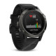 Часы с GPS Garmin Fenix 5 серые с черным ремешком и HRM-Tri