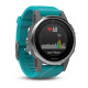 Часы с GPS Garmin Fenix 5S серебристые с бирюзовым ремешком