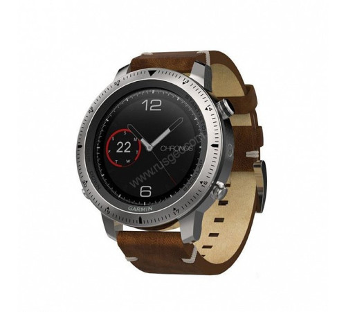 Мультиспортивные часы Garmin Fenix Chronos с кожаным браслетом